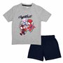 Marvel Spiderman Pyjama garçon - Spidey - Ensemble Pyjama Enfant Manches Courtes Haut avec Pantalon Gris/Noir (as3