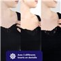 SES Top avec Dentelle Femme 36-52 en Lot de 3 Noir 100% Coton/Débardeur avec Dentelle pour Femme en Maille Fine et Douce/Caraco 