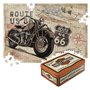 Nostalgic-Art Puzzle rétro 1000 pièces 68 x 48 cm Route 66 - Bike Map H-D Accessoires - Idée de cadeau pour les fans d'Amérique