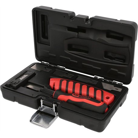 KS TOOLS 907.2200 Jeu de grattoirs et cutters - 27 pcs Rouge/Noir