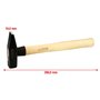 Marteau de mécanicien manche Hickory, 200g