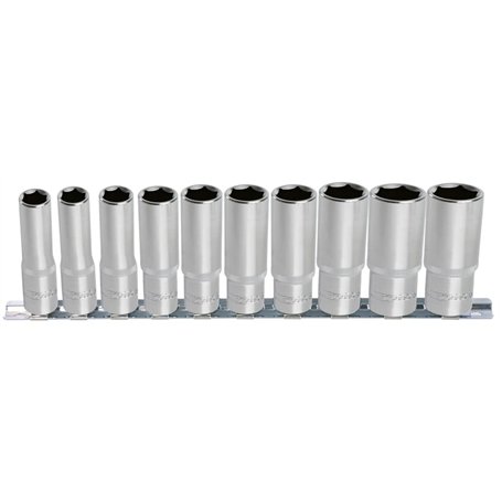 KS Tools - 922.1263-10 douilles longues sur rail - douille longue 6 pans 1/2"