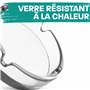Praknu 6 Cendrier Verre Transparent - Empilables - Pour Intérieur et Extérieur - Cendrier En Verre Avec 4 Fentes