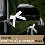 Praknu Nœud Voiture Mariage - Lot de 50 - Noeuds d'antenne Faits Main Ruban Satin - Décoration de Mariage - pour diverses fêtes 