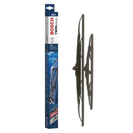 Bosch Balais d'Essuie–Glace Plats Conventionnel Twin Spoiler 535S