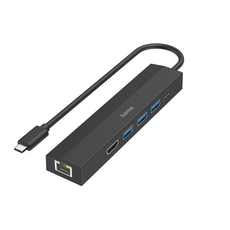 Hama Hub USB-C Multiports (Adaptateur 6 en 1: 3 USB-A