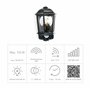 Steinel L 190 S Lanterne noir – Luminaire extérieur à détecteur de mouvement, portée max. 12 m, applique en aluminium