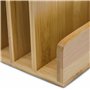 Relaxdays 10019131 Porte-lettres porte-courriers en bambou Casier porte-documents/organiseur de bureau en bois range-documents t