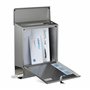 Relaxdays Boîte aux lettres compartiment journaux inox design mural avec nom et fenêtre HxlxP: 42 x 35 x 12,5 cm, argenté