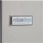 Relaxdays Boîte aux lettres compartiment journaux inox design mural avec nom et fenêtre HxlxP: 42 x 35 x 12,5 cm, argenté