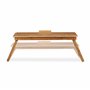 Relaxdays 10022218 Table d’Ordinateur Portable XL Bambou Aération Idéale Régler Hauteur 5 Inclinaisons Tablette Tiroir Nature, H