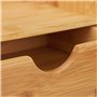 Relaxdays Organiseur de Table de Bureau, Rangement, 3 tiroirs, pour Les ustensiles Bureau, Bambou, 21x20x13 cm Naturel