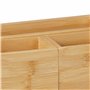 Relaxdays Organiseur de Bureau en Bambou, 4 Compartiments détachables, pour Votre Bureau ou Salle de Bain, Naturel