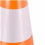 Relaxdays Cône de signalisation, lot 24, Bande réfléchissante, Football, Hauteur : 31 cm, Orange et Blanc