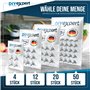 DIYexpert® 4 x ventouses Ø 40 mm avec filetage M4x10mm avec écrous moletés transparent - Fabriqué en Allemagne