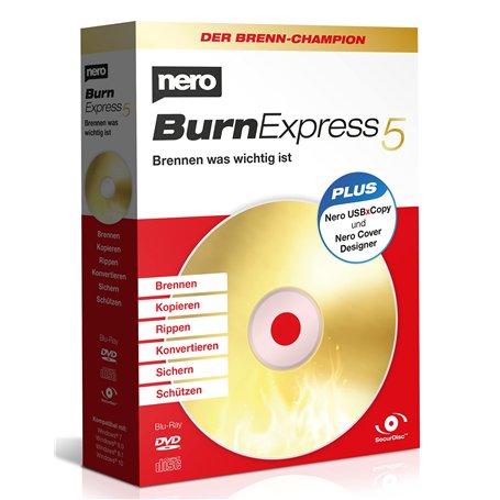 Nero Burn Express 5 - Graver | Copier | Ripper | Convertir | Sauvegarder | Protéger