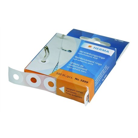 Herma Rouleau d'œillets de renfort autocollants Lot de 500 Blanc