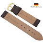 myledershop 19mm Cuir de Veau Bracelet de Montre Made in Germany en Marron avec Boucle en Or MJ-Design-Germany INCL Instructions