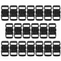 Grenhaven 20 Pcs Mini Plastique Boucles pour Sangles 10mm, Fermoirs à Clic 29x15x5mm, Attaches à Clip pour Colliers de Chien ou