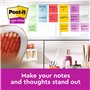 Post-it Z-Notes Autocollantes Super Sticky, Couleurs Boost, Pack de 5 Blocs, 90 Feuilles par Bloc, 76 mm x 76 mm - Feuillets Sup