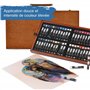 Artina Set de craies Pastilo – Avec 96 couleurs magnifiques avec coffret certifié FSC – Craies à peintre
