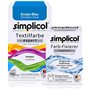 simplicol : Kit Complet Teinture Expert + fixateur : Votre Teinture Express (Paquet 300g + Flacon 90ml) - Bleu Gentiane