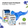 simplicol : Kit Complet Teinture Expert + fixateur : Votre Teinture Express (Paquet 300g + Flacon 90ml) - Bleu Gentiane