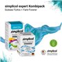 simplicol : Kit Complet Teinture Expert + fixateur : Votre Teinture Express (Paquet 300g + Flacon 90ml) - Turquoise du Pacifique