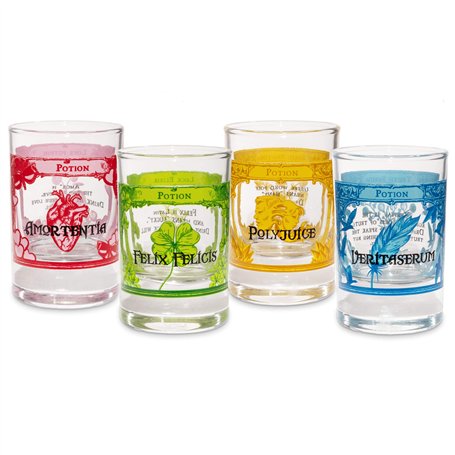 getDigital Lot de 4 verres à shot Magic Potion pour spiritueux et liqueurs - 4 cl chacun - Passe au lave-vaisselle
