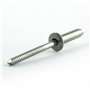 Eisenwaren2000 Rivets aveugles 4,8 x 35 mm (lot de 30) - Avec tête plate - Rivets pop DIN 7337 - ISO 15983 - Rivet - Acier inoxy