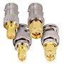 kwmobile 4X Adaptateur SMA BNC - Kit avec Connecteur Coaxial Mâle et Femelle pour Fiche Antenne Scanner Radio Wi-FI