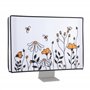 kwmobile Housse écran Ordinateur Compatible avec 27-28" Moniteur - Protection d'écran PC - Noir-Orange-Blanc