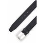 BOSS Hommes Jemio Sz40 Ceinture en cuir de buffle avec boucle logo et garniture argentée