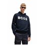 BOSS Hommes Webasic Hood Sweat à Capuche Relaxed en Molleton de Coton avec Grand Logo
