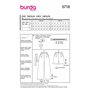 Burda style 5718 Patron de couture pour femme Pantalon Marlène avec poches passepoilées et short avec poches profondes Taille 36