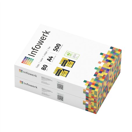 Infowerk Lot de 1000 feuilles de papier A4 pour imprimante et photocopieur