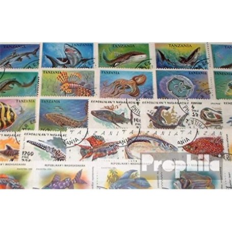 Motives 50 Divers Poisson Timbres (Timbres pour Les collectionneurs) Eau Animaux