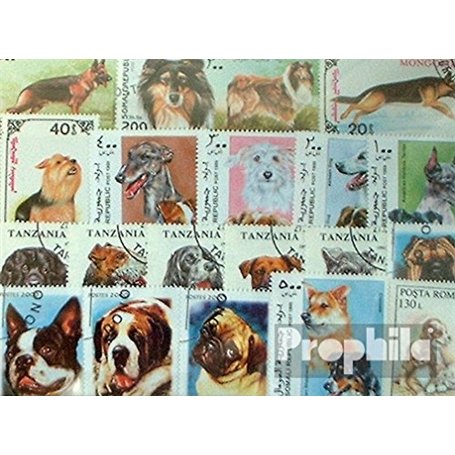 Motives 50 Divers Chiens Timbres (Timbres pour Les collectionneurs) Chiens/Loups/hyènes