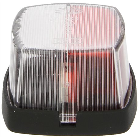 HELLA Feu d'encombrement - Halogène - 6/12V / 24V - Montage en saillie - ECE - Couleur du voyant: transparent/rouge - Montage en
