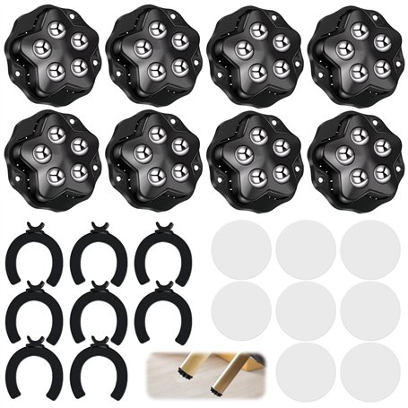 Lot de 8 roulettes sphériques pour meubles - Petites roulettes à billes - Charge lourde - 360 ° - Pour appareils de cuisine - Au