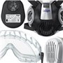 Dräger X-plore 3300 masque de protection avec lunettes de protection X-pect 4400 et filtres ABEK1 Hg P3 | Demi-masque chimique c