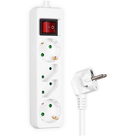 HEITECH Multi prise electrique avec 4 prises et sécurité enfant - prise multiple homologuée GS avec interrupteur