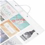 GOODS+GADGETS Rideau Photo XXL Rideau Photo avec 40 Poches pour 80 Photos de 10 x 15 cm Cartes Postales Cartes à Motifs - Rideau