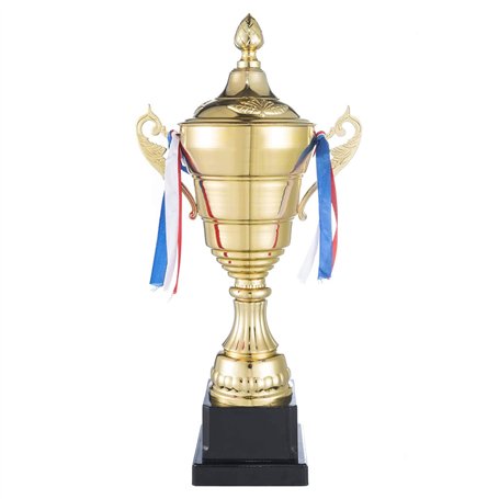 Trophée XXL en Gold avec couvercle 36 cm - Trophée Vainqueur Personnalisable