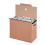Smartbox Pro Set de 10 boîtes à archive avec fond automatique pour dossiers suspendus Marron