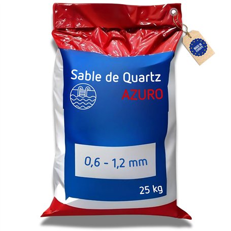 poolomio Sable filtrant Piscine Filtre à Sable 25 kg | Sable de Quartz Azuro de Haute qualité