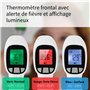 Pulox JPD-FR202 Thermomètre infrarouge frontal et de surface sans contact pour bébés et adultes - Affichage LCD, alarme de fièvr