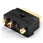 deleyCON Adaptateur Péritel vers 3X RCA in Out + Adaptateur S-Vidéo S-VHS AV Audio Vidéo
