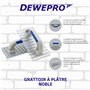 DEWEPRO Grattoir professionnel pour enduit noble - Grattoir pour enduit - Planche à râper pour enduit minéral - Dimensions: 250x