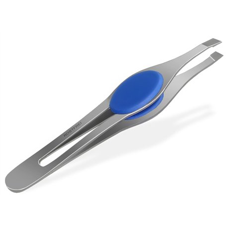 Pince à épiler oblique Poignée souple en acier inoxydable